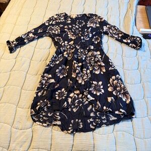 Band of Gypsies Navy Floral Mini Dress
